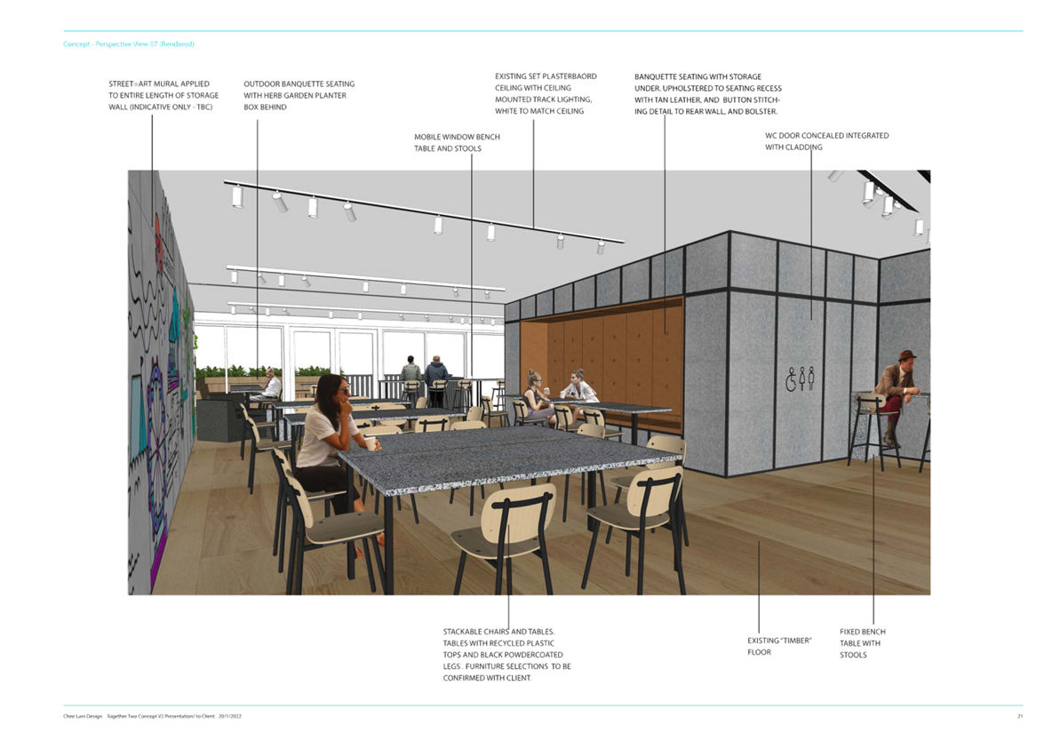 A drawing of a room with people sitting at tables

AI-generated content may be incorrect.